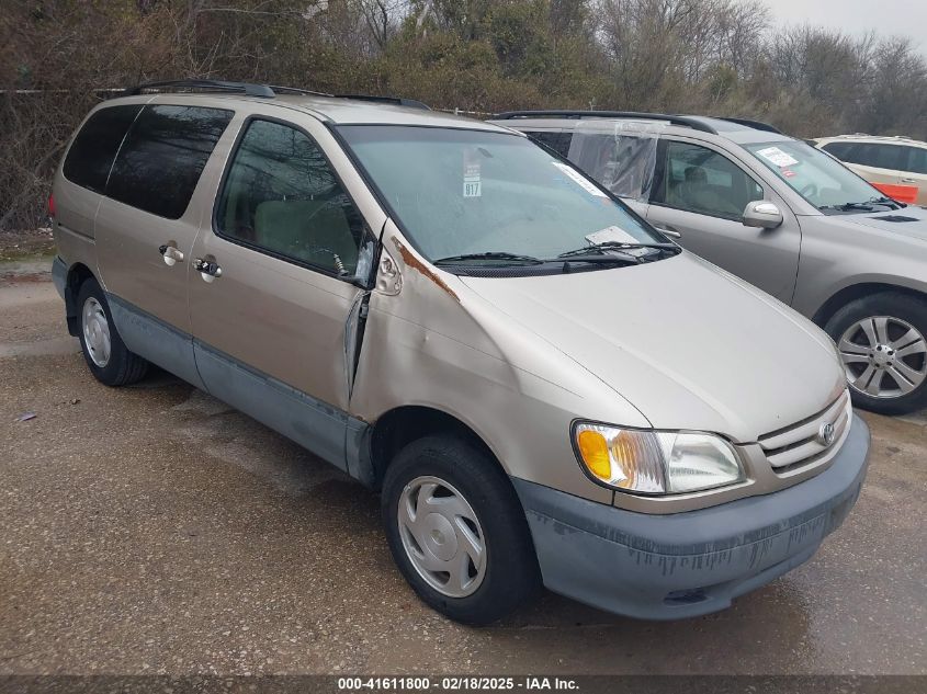 2001 Toyota Sienna Le VIN: 4T3ZF13C41U368485 Lot: 41611800