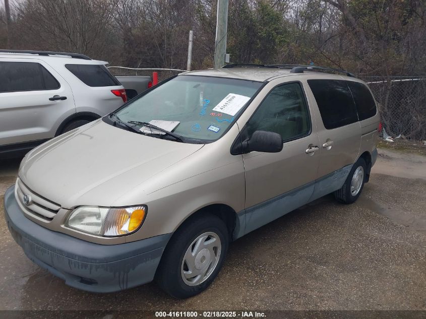 2001 Toyota Sienna Le VIN: 4T3ZF13C41U368485 Lot: 41611800