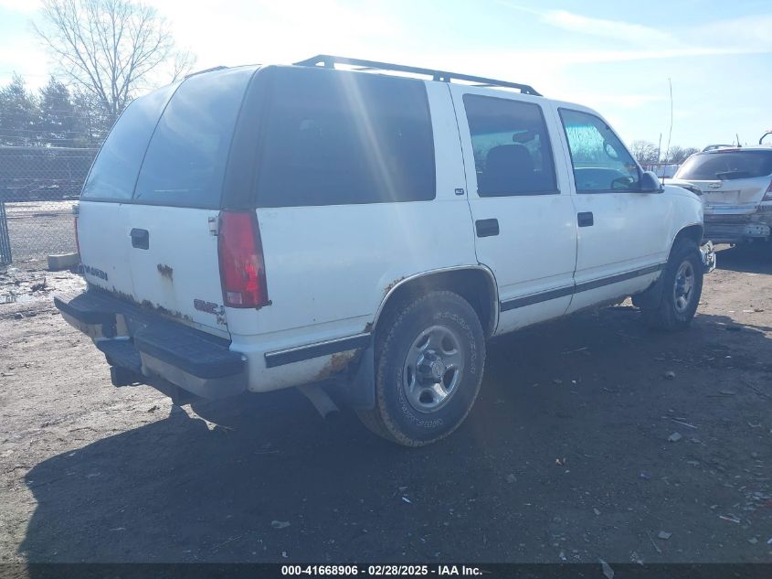 1998 GMC Yukon Slt VIN: 1GKEK13R2WJ718818 Lot: 41668906