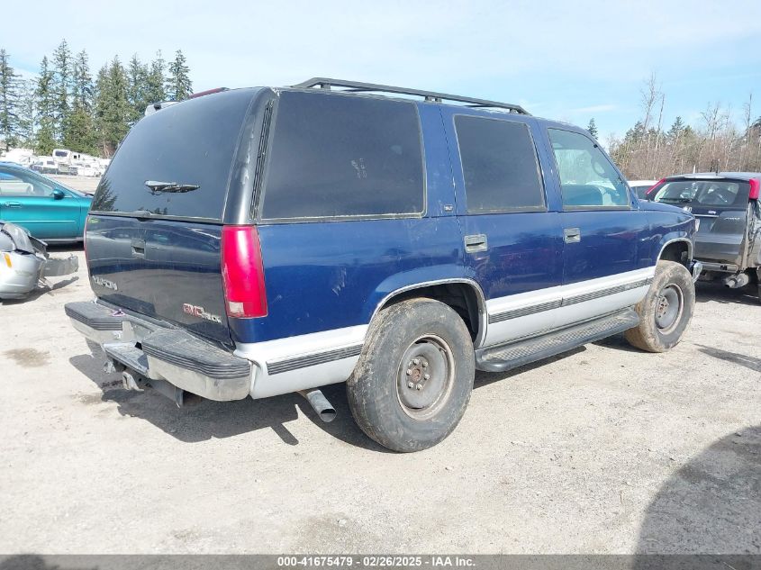 1997 GMC Yukon Sle VIN: 1GKEK13R8VJ737324 Lot: 41675479