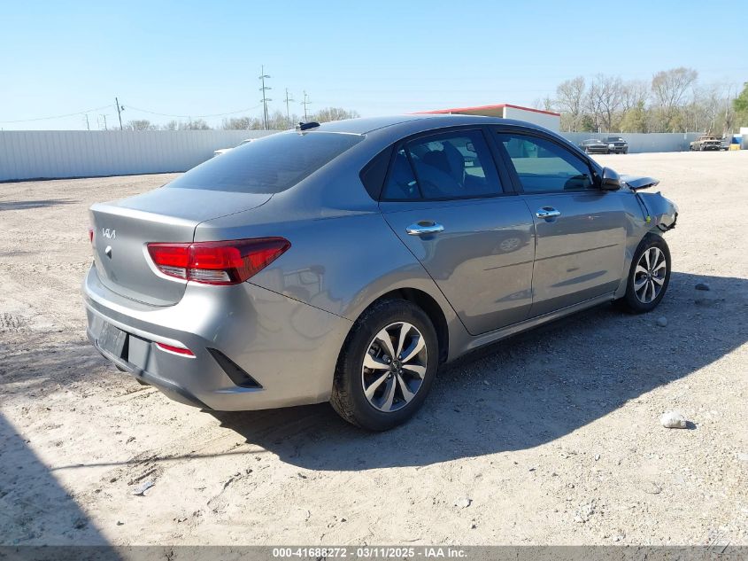 2022 Kia Rio S VIN: 3KPA24AD4NE458761 Lot: 41688272