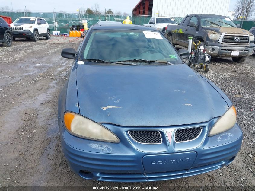 1999 Pontiac Grand Am Se2 VIN: 1G2NE12E6XM816997 Lot: 41723321