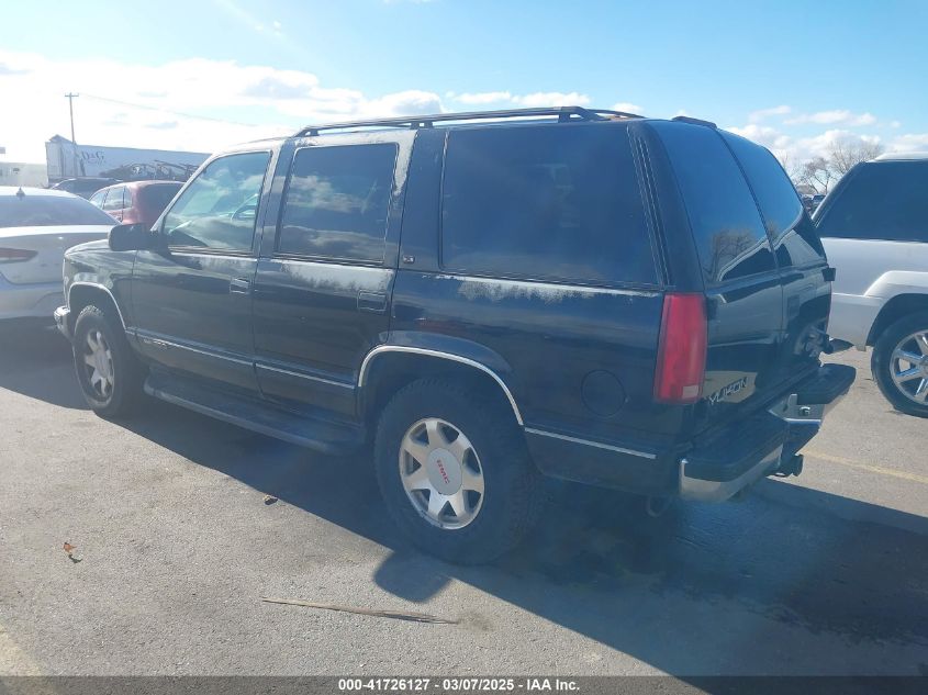 1997 GMC Yukon Slt Cmi VIN: 1GKEK13R3VJ759103 Lot: 41726127