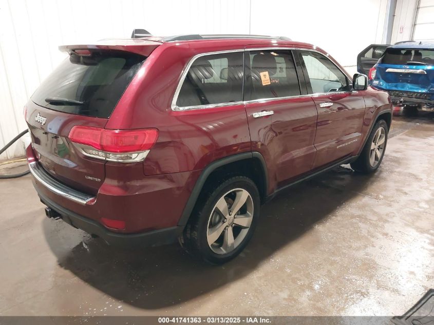 2016 Jeep Grand Cherokee Limited VIN: 1C4RJFBG4GC372824 Lot: 41741363