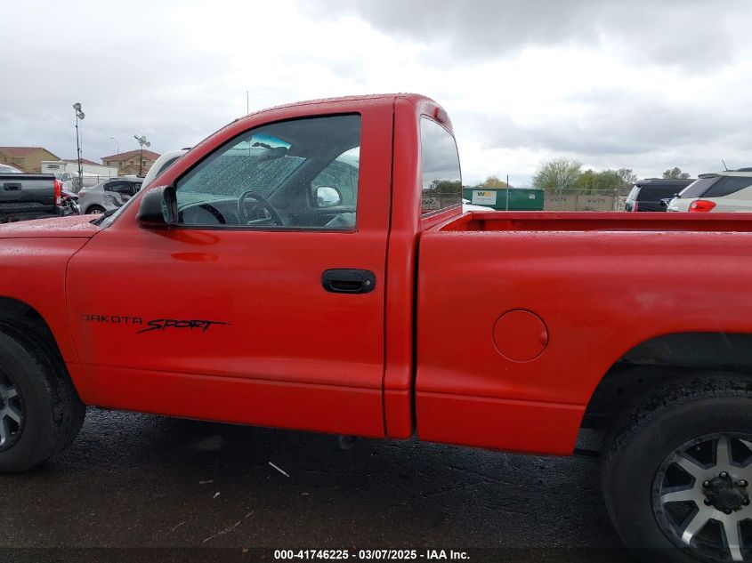 1998 Dodge Dakota Slt/Sport VIN: 1B7FL26X4WS650092 Lot: 41746225