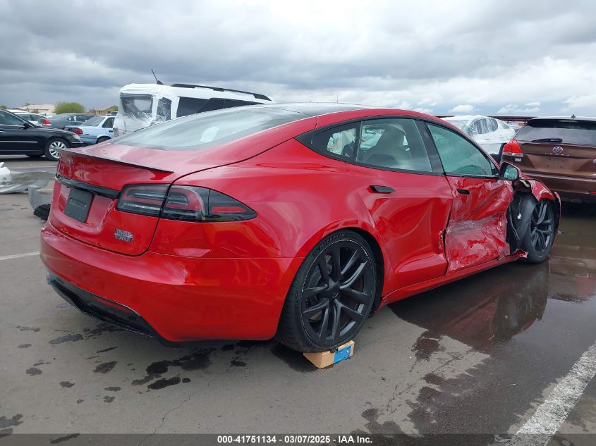 2022 Tesla Model S Plaid Tri Motor All-Wheel Drive VIN: 5YJSA1E61NF485055 Lot: 41751134