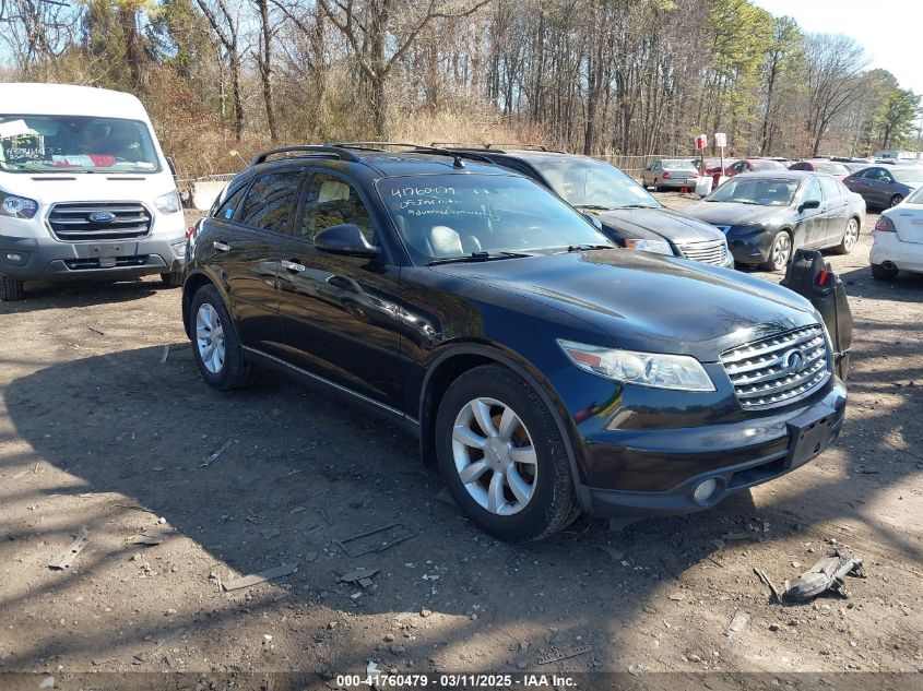 2005 Infiniti Fx35 VIN: JNRAS08W95X216192 Lot: 41760479