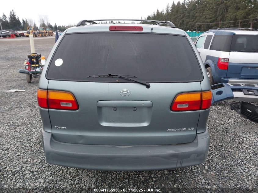 2000 Toyota Sienna Le VIN: 4T3ZF13C6YU218730 Lot: 41765930