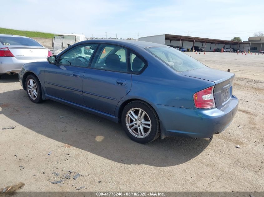 2005 Subaru Legacy 2.5I VIN: 4S3BL616057202910 Lot: 41775248