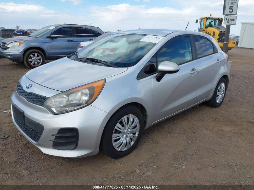 2016 Kia Rio Lx VIN: KNADM5A39G6676589 Lot: 41777025