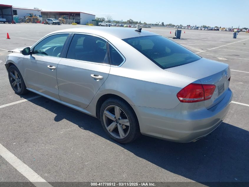 2012 Volkswagen Passat 2.5L Se VIN: 1VWBP7A33CC002587 Lot: 41778512