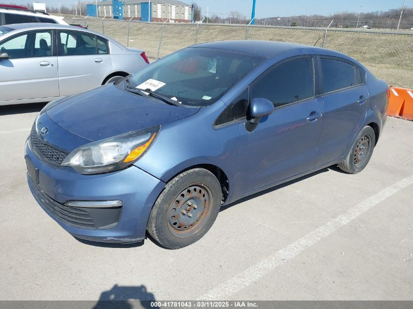 2016 Kia Rio Lx VIN: KNADM4A34G6574370 Lot: 41781043