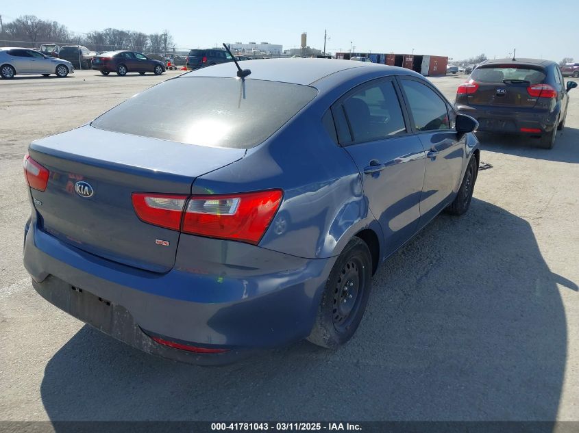 2016 Kia Rio Lx VIN: KNADM4A34G6574370 Lot: 41781043