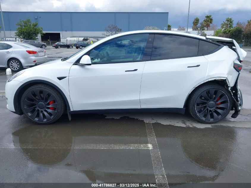 2021 Tesla Model Y Performance Dual Motor All-Wheel Drive VIN: 5YJYGDEFXMF230350 Lot: 41786827