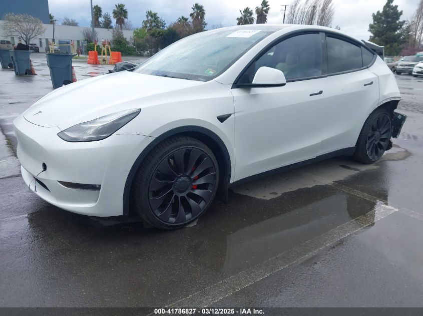 2021 Tesla Model Y Performance Dual Motor All-Wheel Drive VIN: 5YJYGDEFXMF230350 Lot: 41786827