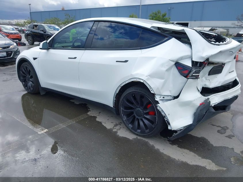 2021 Tesla Model Y Performance Dual Motor All-Wheel Drive VIN: 5YJYGDEFXMF230350 Lot: 41786827