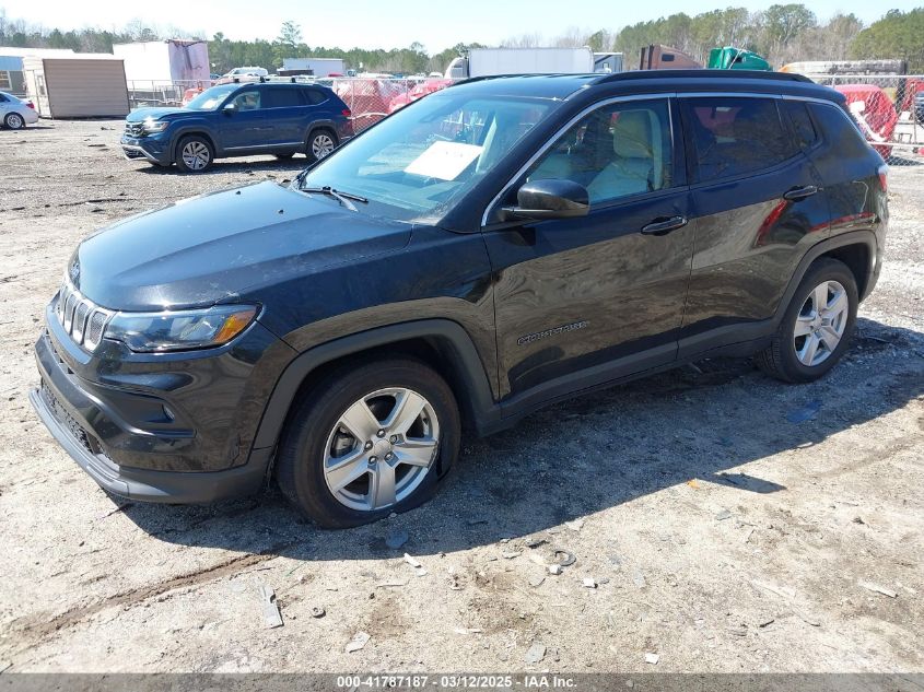 2022 Jeep Compass Latitude Fwd VIN: 3C4NJCBB4NT140193 Lot: 41787187