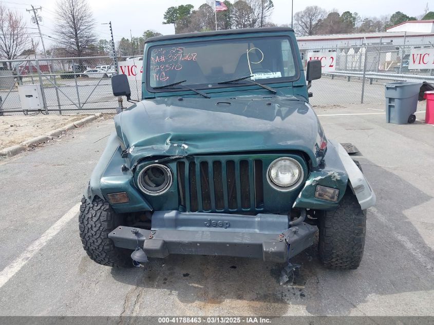 2000 Jeep Wrangler Se VIN: 1J4FA29P0YP728370 Lot: 41788463