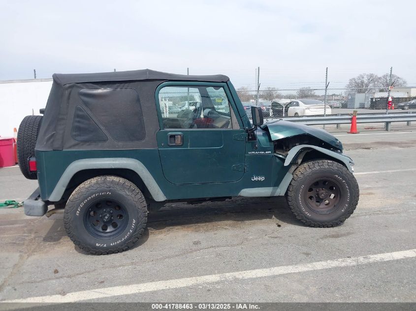 2000 Jeep Wrangler Se VIN: 1J4FA29P0YP728370 Lot: 41788463