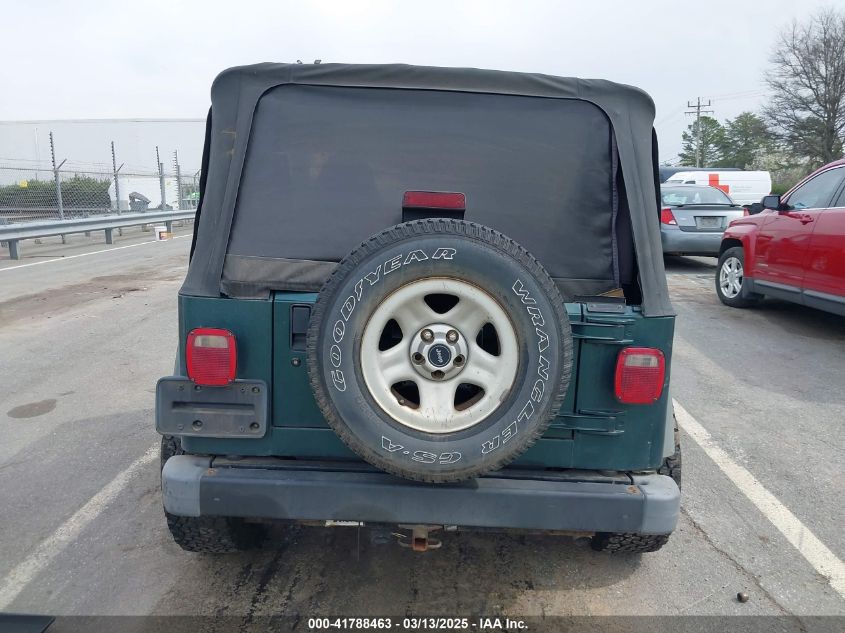 2000 Jeep Wrangler Se VIN: 1J4FA29P0YP728370 Lot: 41788463