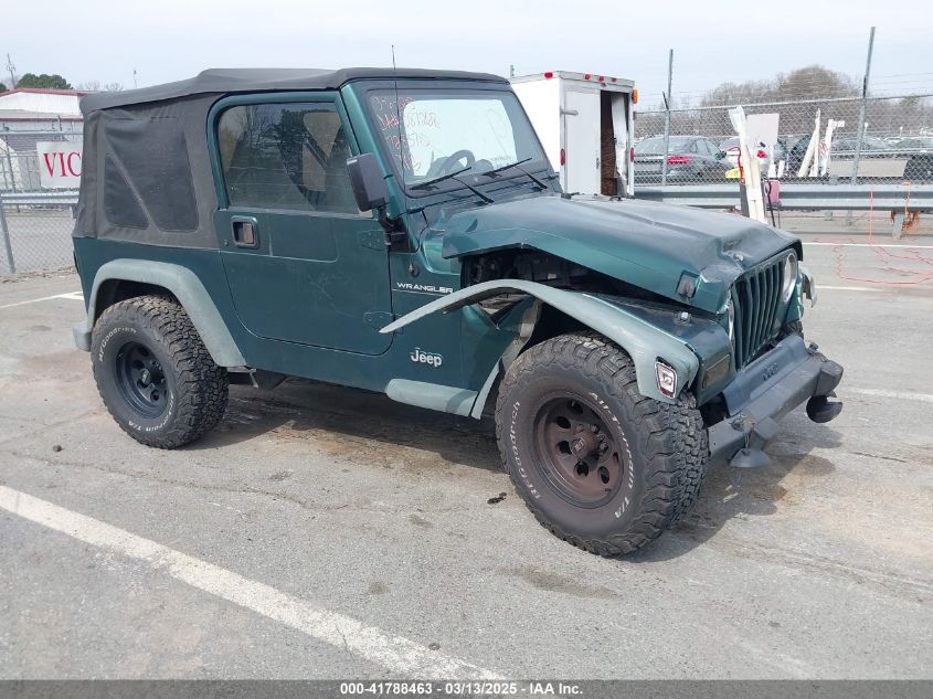 2000 Jeep Wrangler Se VIN: 1J4FA29P0YP728370 Lot: 41788463