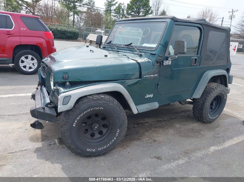 2000 Jeep Wrangler Se VIN: 1J4FA29P0YP728370 Lot: 41788463