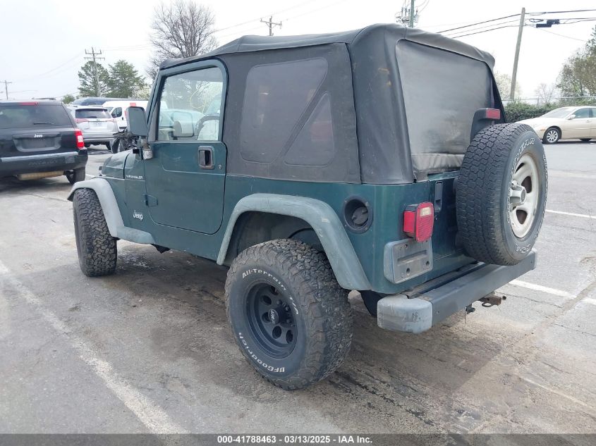 2000 Jeep Wrangler Se VIN: 1J4FA29P0YP728370 Lot: 41788463