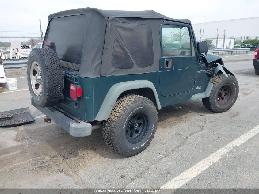 2000 Jeep Wrangler Se VIN: 1J4FA29P0YP728370 Lot: 41788463