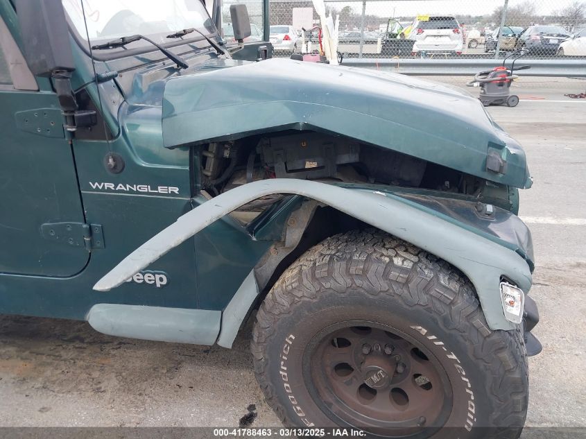 2000 Jeep Wrangler Se VIN: 1J4FA29P0YP728370 Lot: 41788463