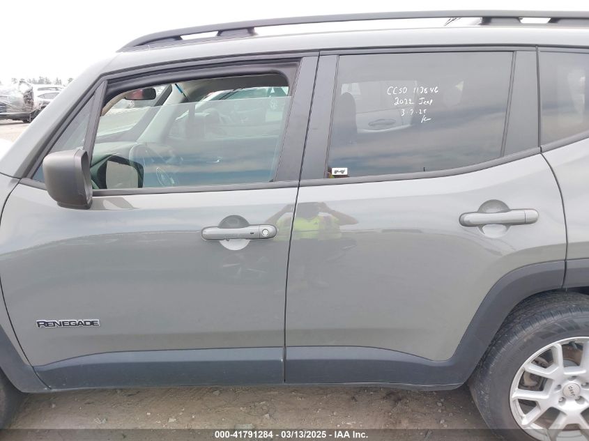 2022 Jeep Renegade Latitude 4X4 VIN: ZACNJDB13NPN96638 Lot: 41791284