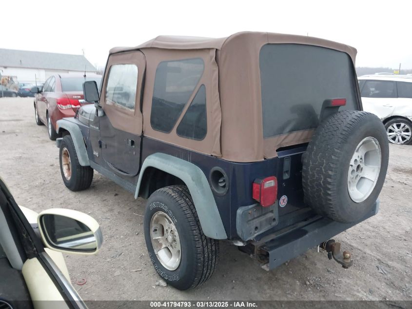 1998 Jeep Wrangler Se VIN: 1J4FY29P9WP792089 Lot: 41794793