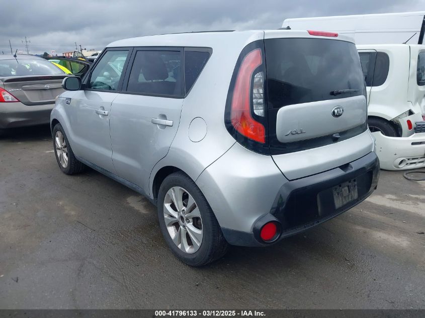 2016 Kia Soul + VIN: KNDJP3A54G7824581 Lot: 41796133