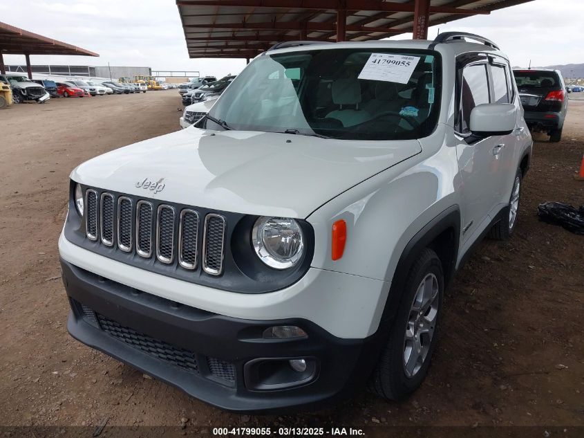 2018 Jeep Renegade Latitude Fwd VIN: ZACCJABB6JPH92262 Lot: 41799055