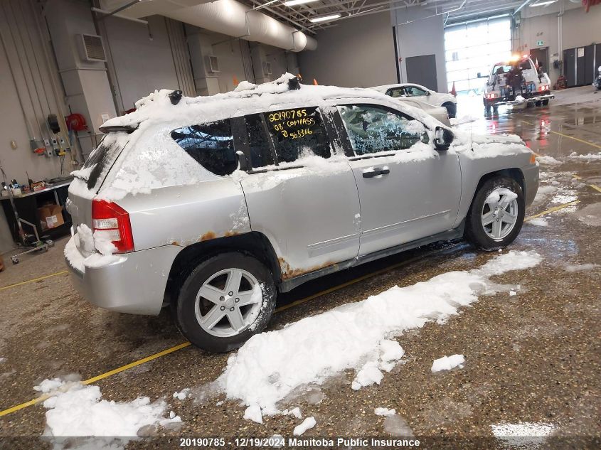 2008 Jeep Compass North VIN: 1J8FT47W18D563316 Lot: 20190785