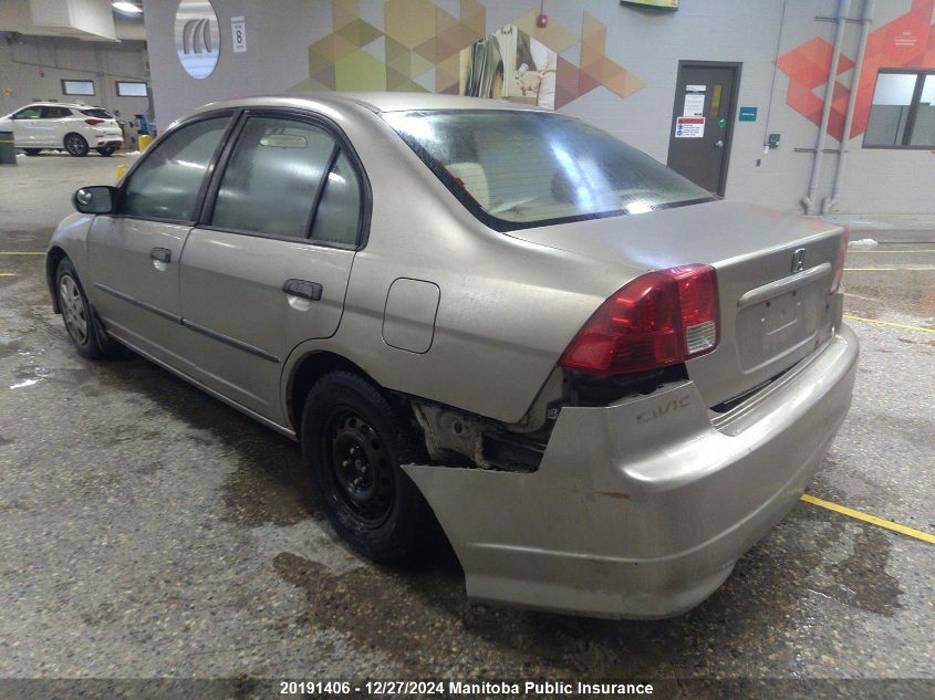 2005 Honda Civic Se VIN: 2HGES16305H043281 Lot: 20191406