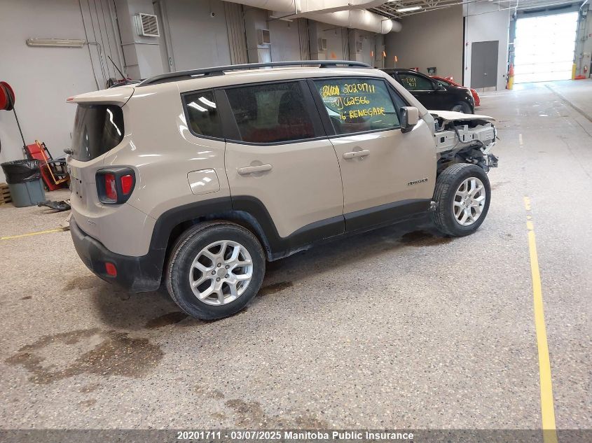 2016 Jeep Renegade North VIN: ZACCJBBT7GPC62566 Lot: 20201711