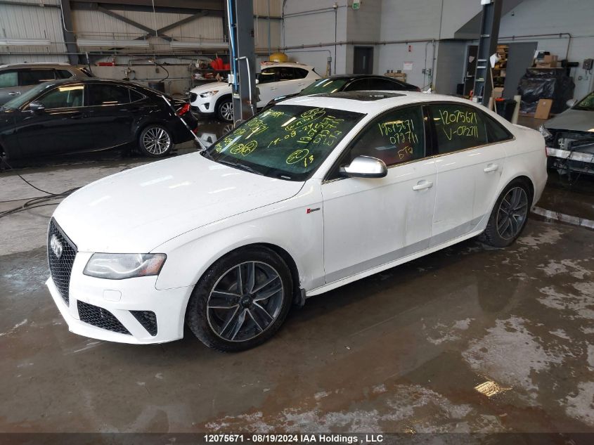 2010 Audi S4 VIN: WAUHGCFL3AA072711 Lot: 12075671