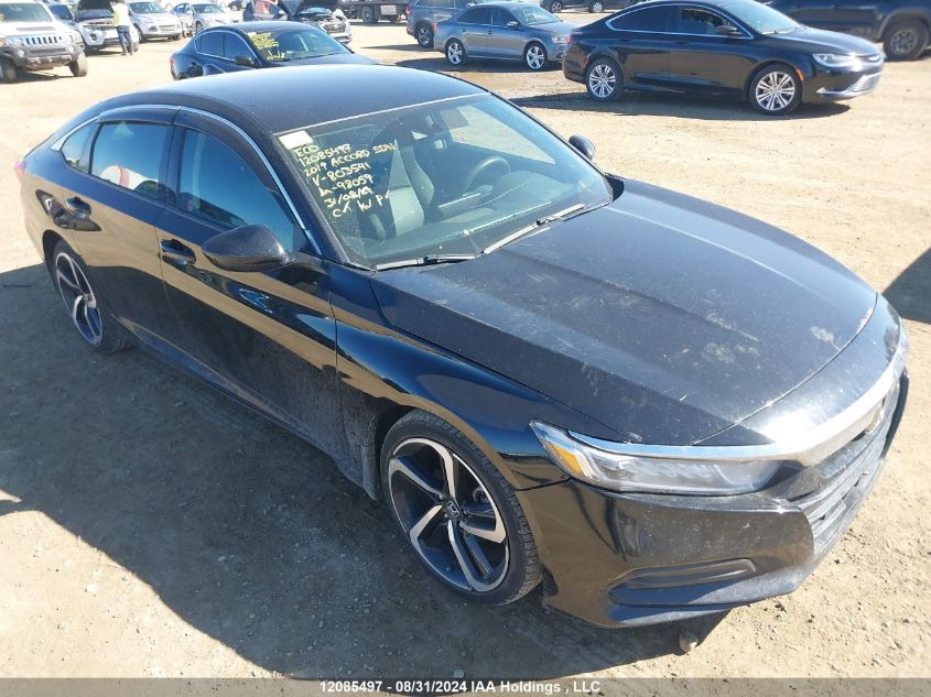 2019 Honda Accord Sedan VIN: 1HGCV1F10KA803541 Lot: 12085497