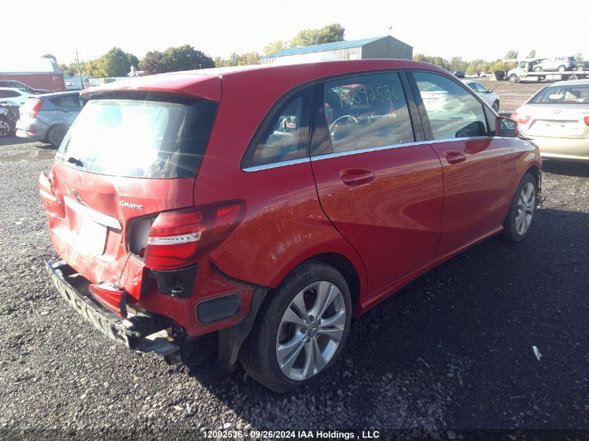 2016 Mercedes-Benz B-Class VIN: WDDMH4GB3GJ410116 Lot: 12092536