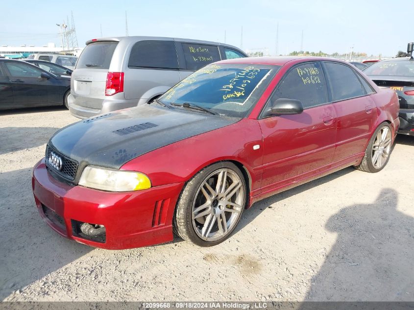 2000 Audi S4 2.7 Quattro VIN: WAUDD68D4YA102632 Lot: 12099668