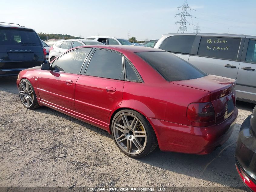 2000 Audi S4 2.7 Quattro VIN: WAUDD68D4YA102632 Lot: 12099668