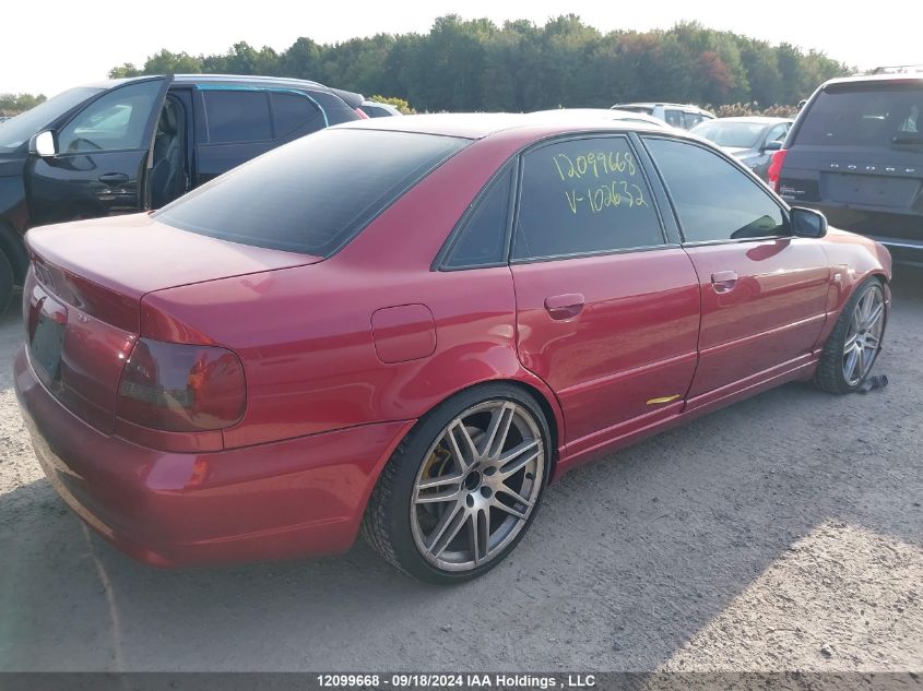 2000 Audi S4 2.7 Quattro VIN: WAUDD68D4YA102632 Lot: 12099668