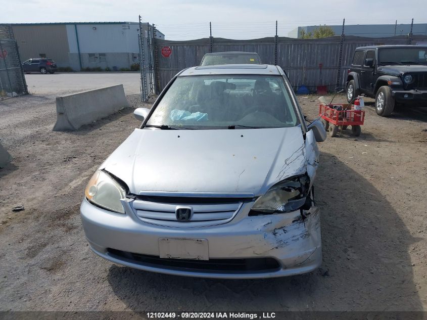 2003 Honda Civic Sdn VIN: 2HGES15833H929041 Lot: 12102449