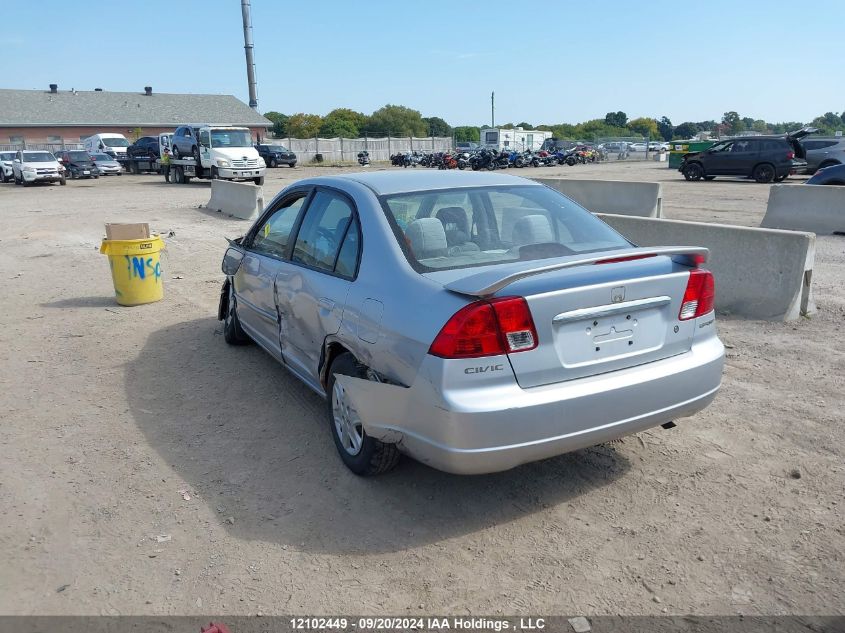 2003 Honda Civic Sdn VIN: 2HGES15833H929041 Lot: 12102449