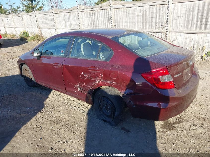 2012 Honda Civic Sdn VIN: 2HGFB2F41CH003341 Lot: 12119597