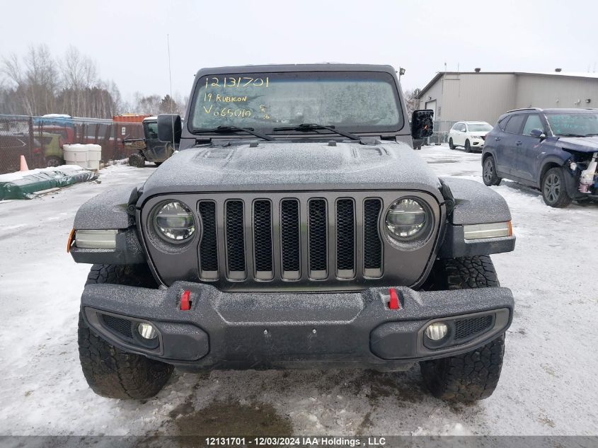 2019 Jeep Wrangler Unlimited Rubicon VIN: 1C4HJXFG9KW665010 Lot: 12131701