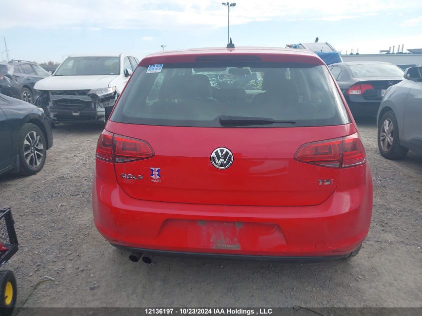 2015 Volkswagen Golf VIN: 3VW217AU5FM019887 Lot: 12136197