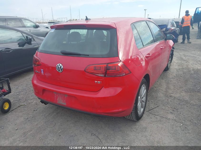 2015 Volkswagen Golf VIN: 3VW217AU5FM019887 Lot: 12136197