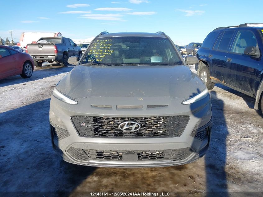 2022 Hyundai Kona Limited VIN: KM8K5CA33NU872348 Lot: 12143161