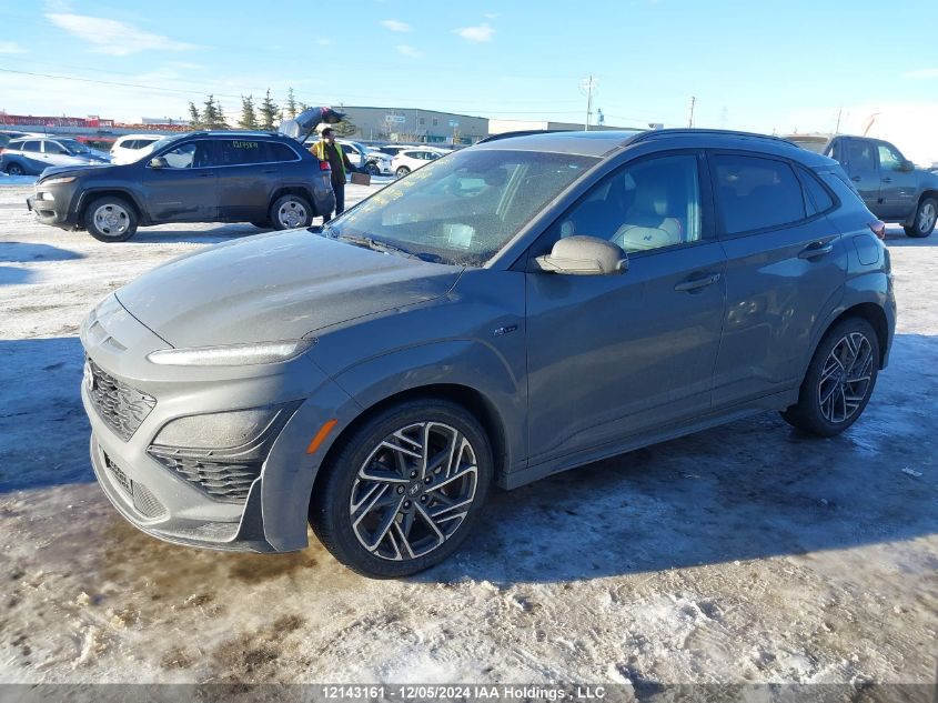 2022 Hyundai Kona Limited VIN: KM8K5CA33NU872348 Lot: 12143161